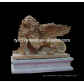 Outdoor large size hand carved winged lion stone statue for garden